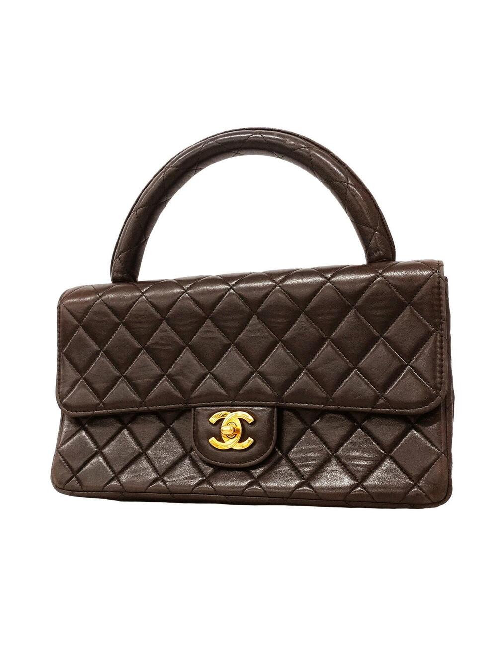 Chanel Vintage Twin Top Handle Flap Bag #376850C35B